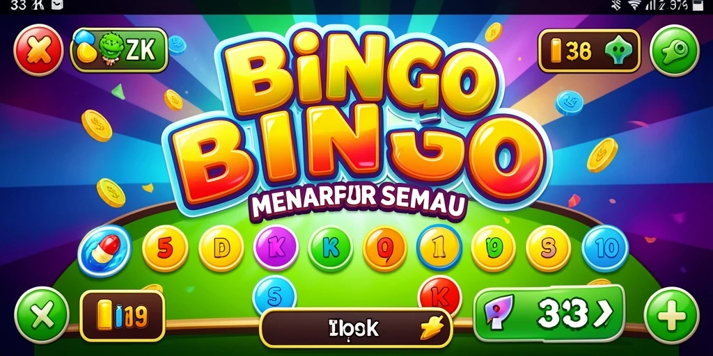 Tampilan gameplay Bingo yang menegangkan dan seru.