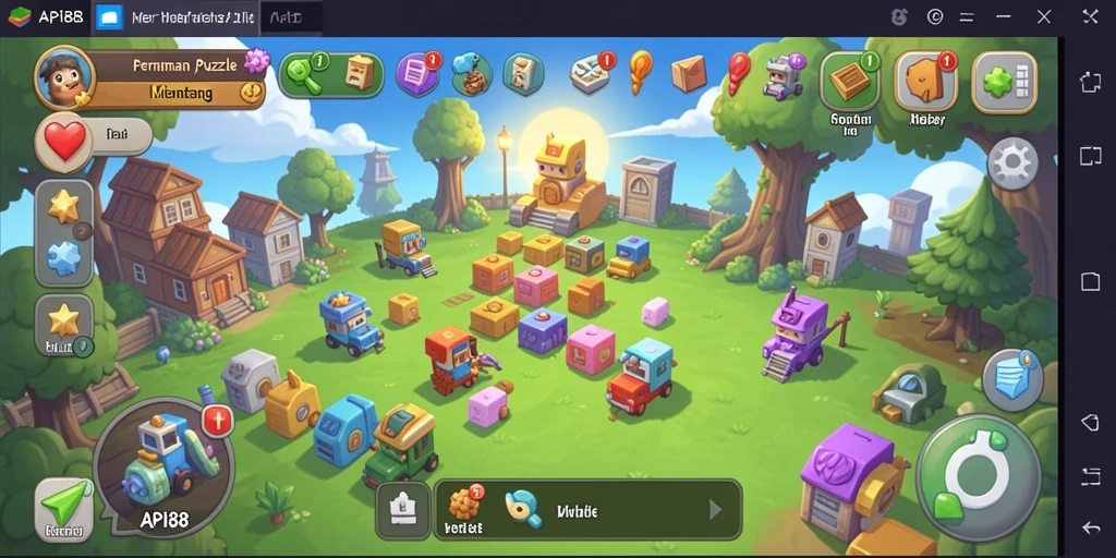 Tampilan gameplay menantang di API88 dengan berbagai teka-teki.
