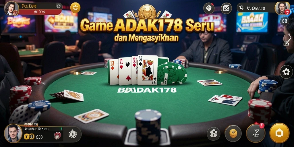Tampilan gameplay seru dari BADAK178 dalam permainan Poker.