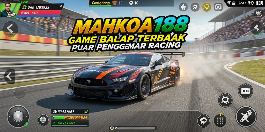 Tampilan gameplay seru dalam balapan kecepatan tinggi di MAHKOTA188.