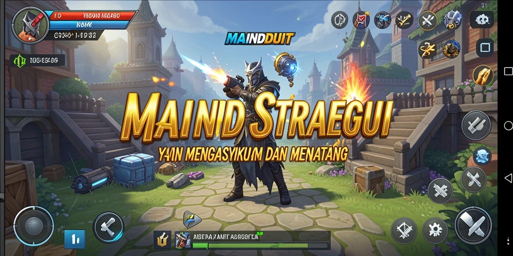 Tampilan strategi mendebarkan dalam gameplay MAINDUIT.