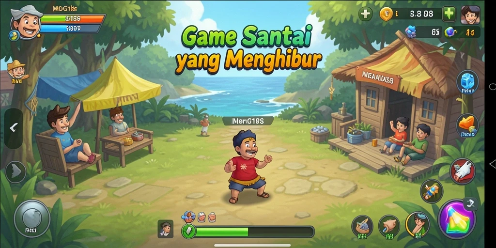 Tampilan gameplay MDG188 yang penuh warna dan menarik