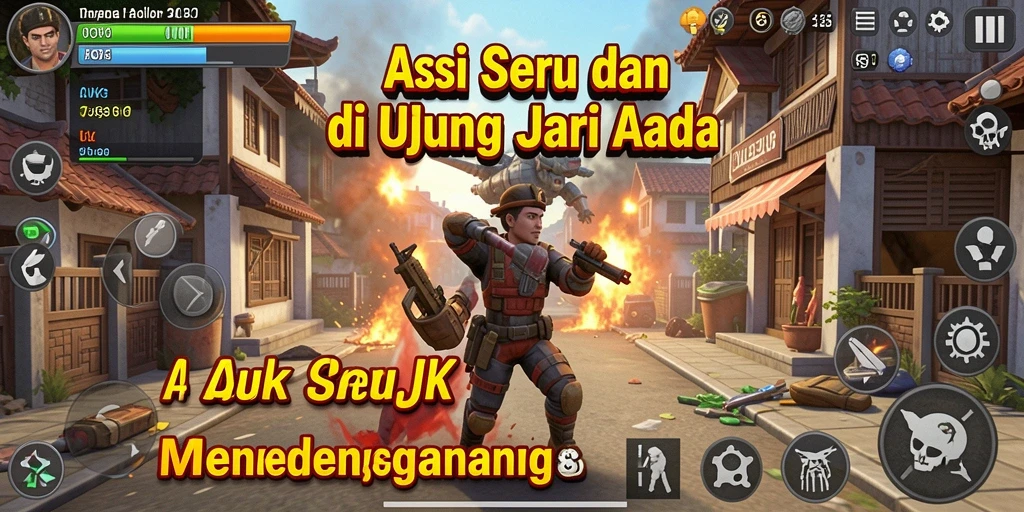 Screenshot gameplay OKJK, menampilkan aksi yang seru dan dinamis.