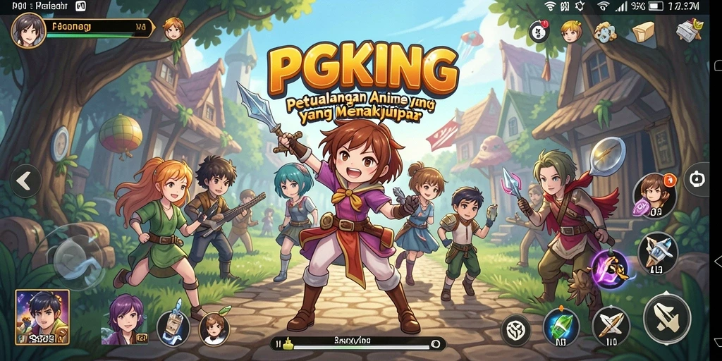 Tampilan menarik dari gameplay Anime PGKING yang seru.