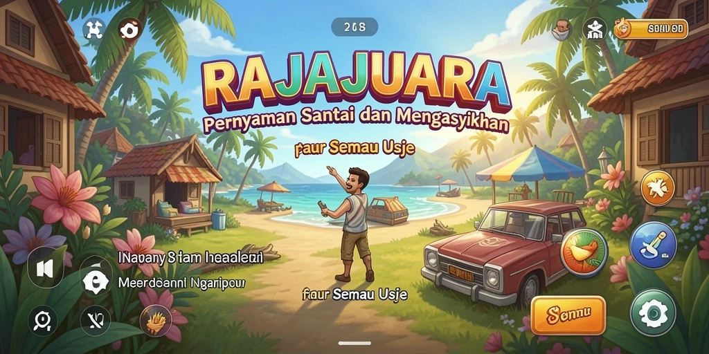 Screenshot utama RAJAJUARA memperlihatkan gameplay Casual yang seru dan interaktif.