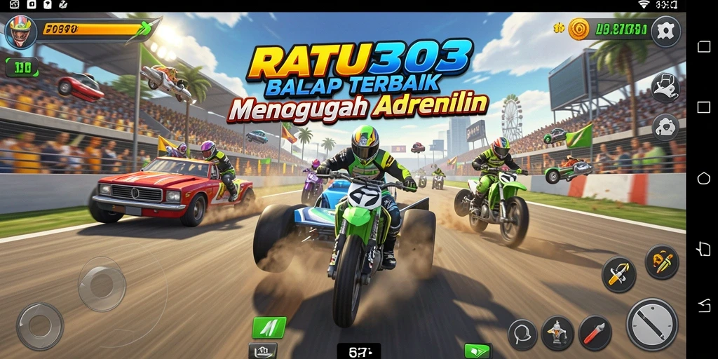 Gameplay balap yang mendebarkan di RATU303 dengan grafis menakjubkan.