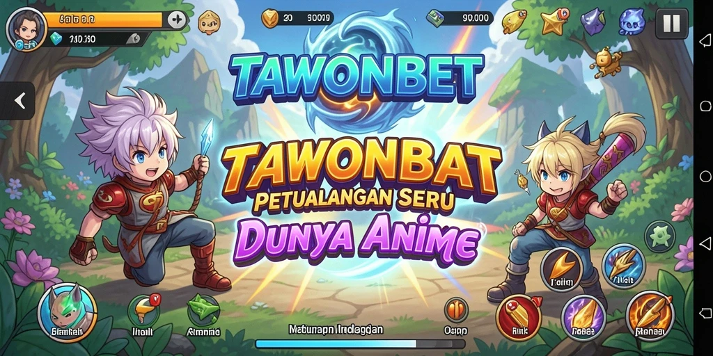 Screenshot yang menampilkan aksi seru dalam game Anime TAWONBET.