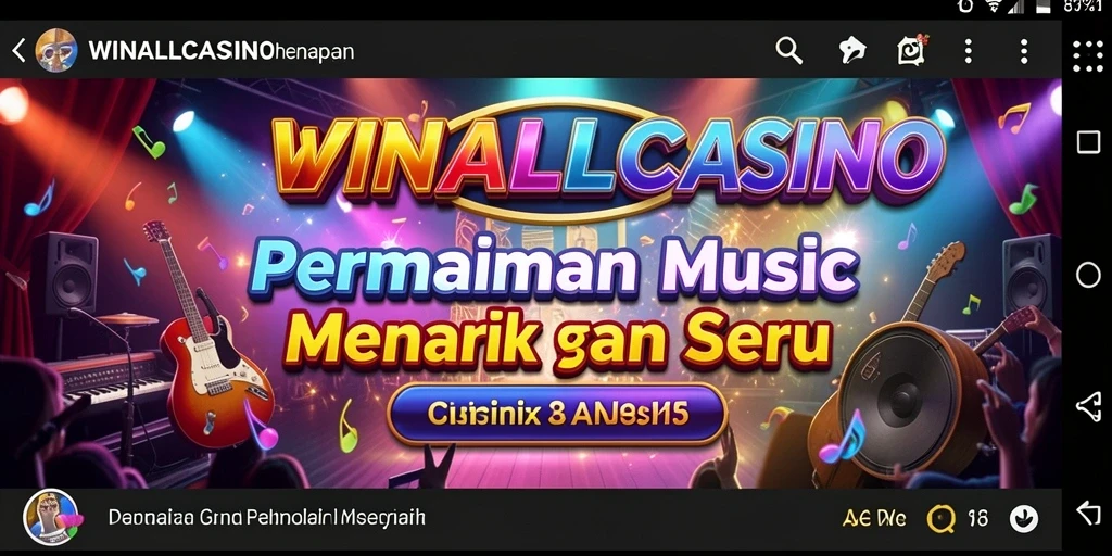 Tampilan gameplay yang seru di WINALLCASINO dengan berbagai pilihan lagu.
